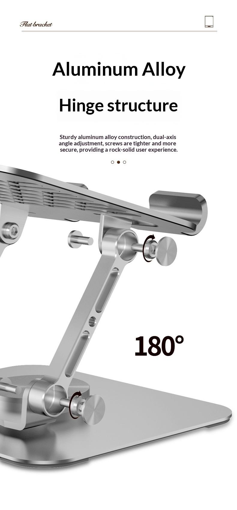 Desktop holder, mobile phone tablet, computer holder 360-degree rotating metal, high-end lazy live broadcast drama chasing artifact