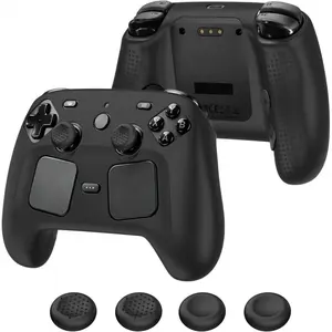 Silicone Case Compatible with Valve Steam Controller 2026, Soft Protective Cover with Joystick Caps for Anti-Slip & Shockproof