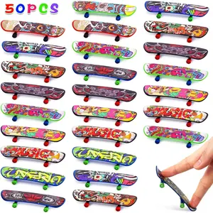 50 PCS Mini Finger Skateboards Party Favors, Gifts & Beginner Practice Set for Kids & Adults, Finger Boards Toy, Classroom Prizes Exchange Giftsfidget toys