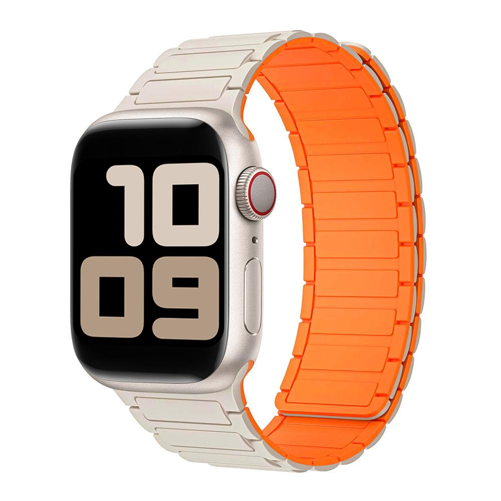 Strap For Apple Watch ultra 2 Band 49mm 45mm 44mm 40mm 42mm 46mm 41mm 38mm Magnetic Silicone Bracelet IWatch Series 10 SE 9 8 7