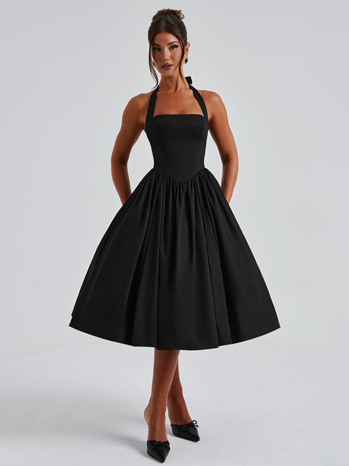 Women's Solid Color Dress, Casual Fashion A Line Dress for Formal Daily Outdoor Wear, Women Gown for Summer, Womenswear Workwear Sleeveless