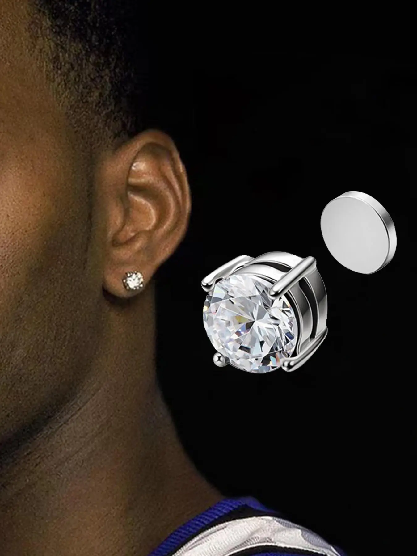 Square round zircon High Quality earrings without ear holes are suitable for daily wear, vacation dates, and other occasions, and are also a surprising and exquisite small gift