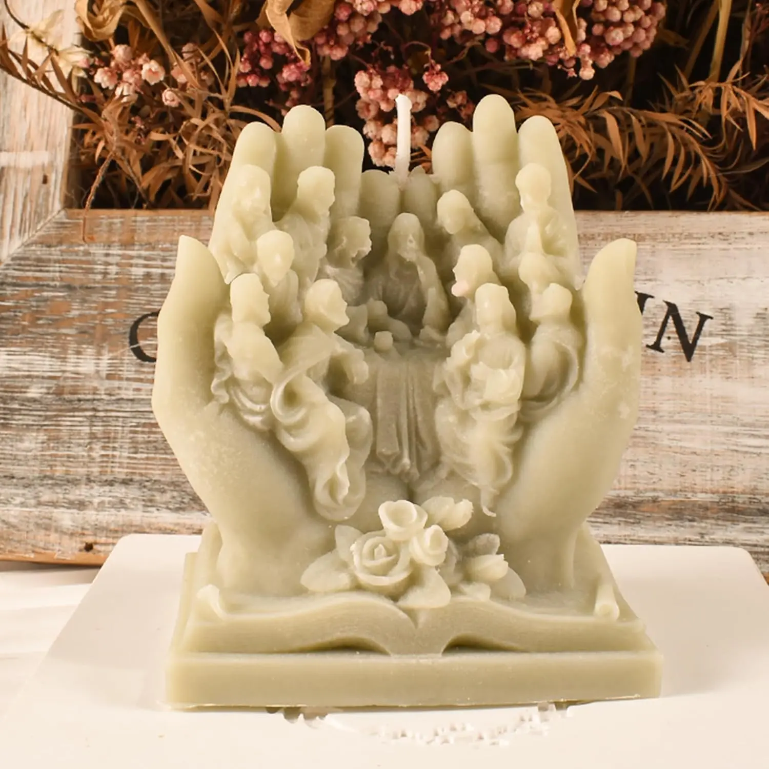 Nativity Scene  in Hand  Mold -  Casting  Molds for  Decor & Candle Making Wave Spiral Mold