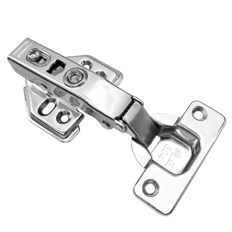 Cabinet Door Hydraulic Hinges, 304 Stainless Steel Buffer Dampening, Thickened Two-Stage Force, Hardware Accessories