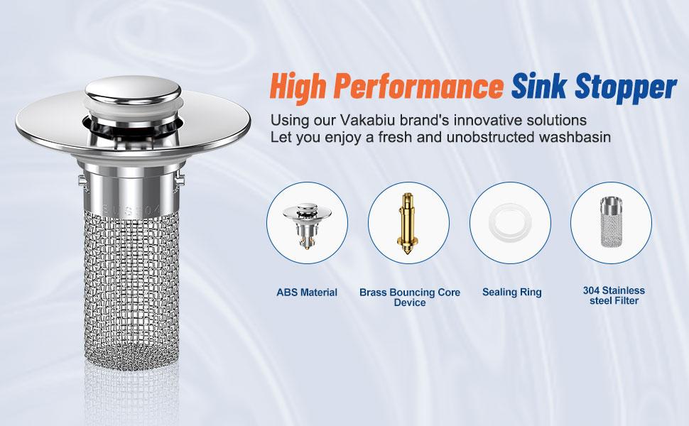 Stainless Steel Floor Drain Filter,Bathroom Sink Stopper Hair Catcher with Removable Stainless Steel Filter Basket Hair Catcher,Isolate Odor Pop Up Sink Drain Filter