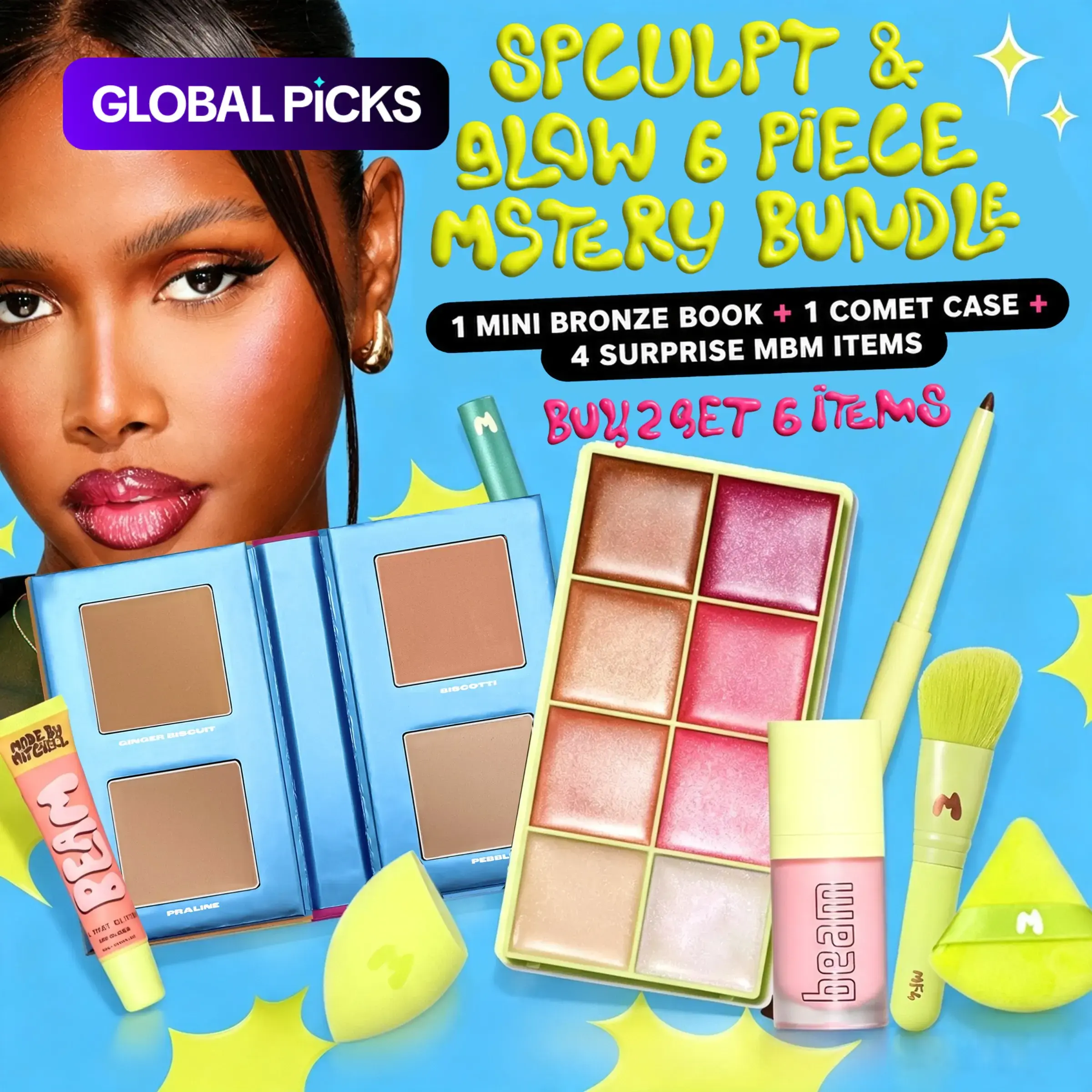 Sculpt & Glow 6 Piece Mystery Bundle - Made By Mitchell Makeup Sets Beauty Set