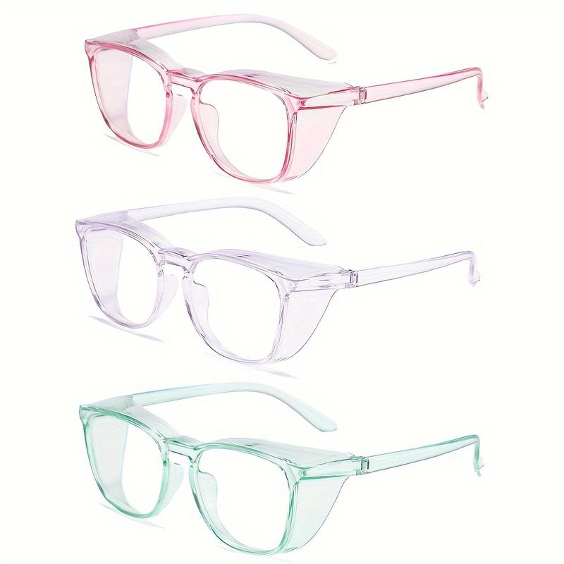 3pcs Fashion Solid Simple Anti-spray Goggles Anti Pollen Sunglasses Anti-blue Light Glasses Glasses Goggles for Women and Men