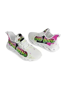 Neutral Football Element Sneakers, Colorful Letter Print, Soft Sole, Breathable, Durable, Multi-Scene, Casual Style, All Seasons