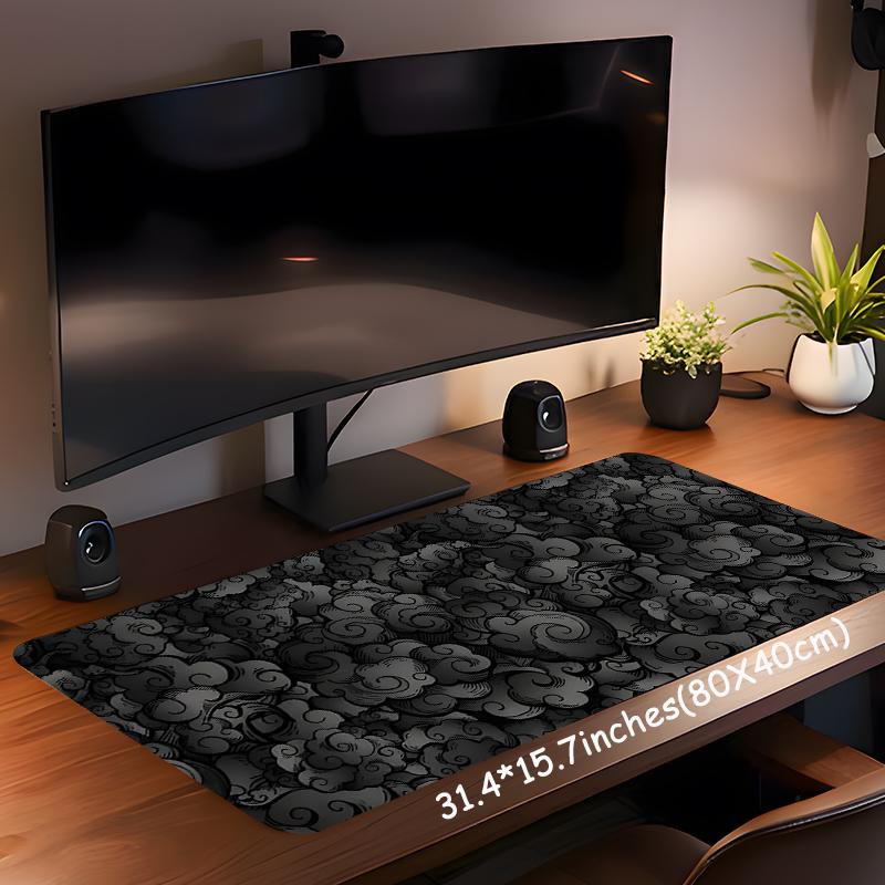 Cloud Pattern Mouse Pad, Rectangle Gaming Mouse Pad, Non-slip Rubber Base Desk Keyboard Mat for Home Office Game Room Desk, Gaming Desk Accessory
