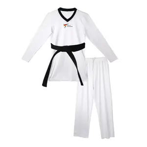 New Competition Regulation Taekwondo Uniform, Breathable Slim Stretch Dobok, Professional Athletic Taekwondo Gi For Training, Sparring, Tournament, Kids Teens Adults