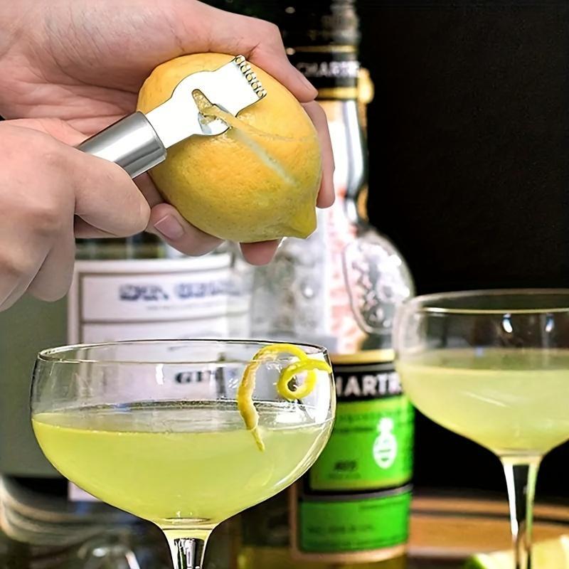 1pc Stainless Steel Lemon Zester/Grater/Coconut/Pineapple Shredder/Cocktail Tool