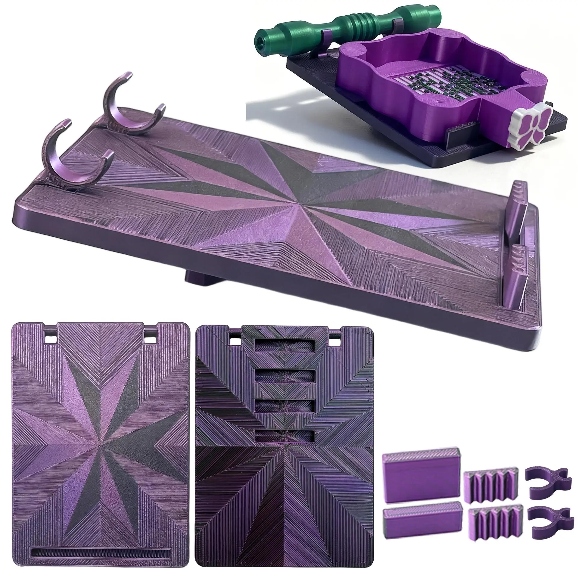 DIY Multifunctional Diamond Painting Tray Stand, Adjustable & Detachable Incline Angle, Portable Edge Tool Craft Accessory for Hobbyists, Diamond Art Tools