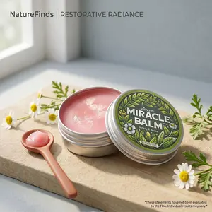 Miracle Balm (30g/1oz) - Premium Plant-Based Soothing & Healing All-Purpose Balm to Hydrate and Restore Dry, Sensitive Skin. Restorative Radiance Daily Care for all.