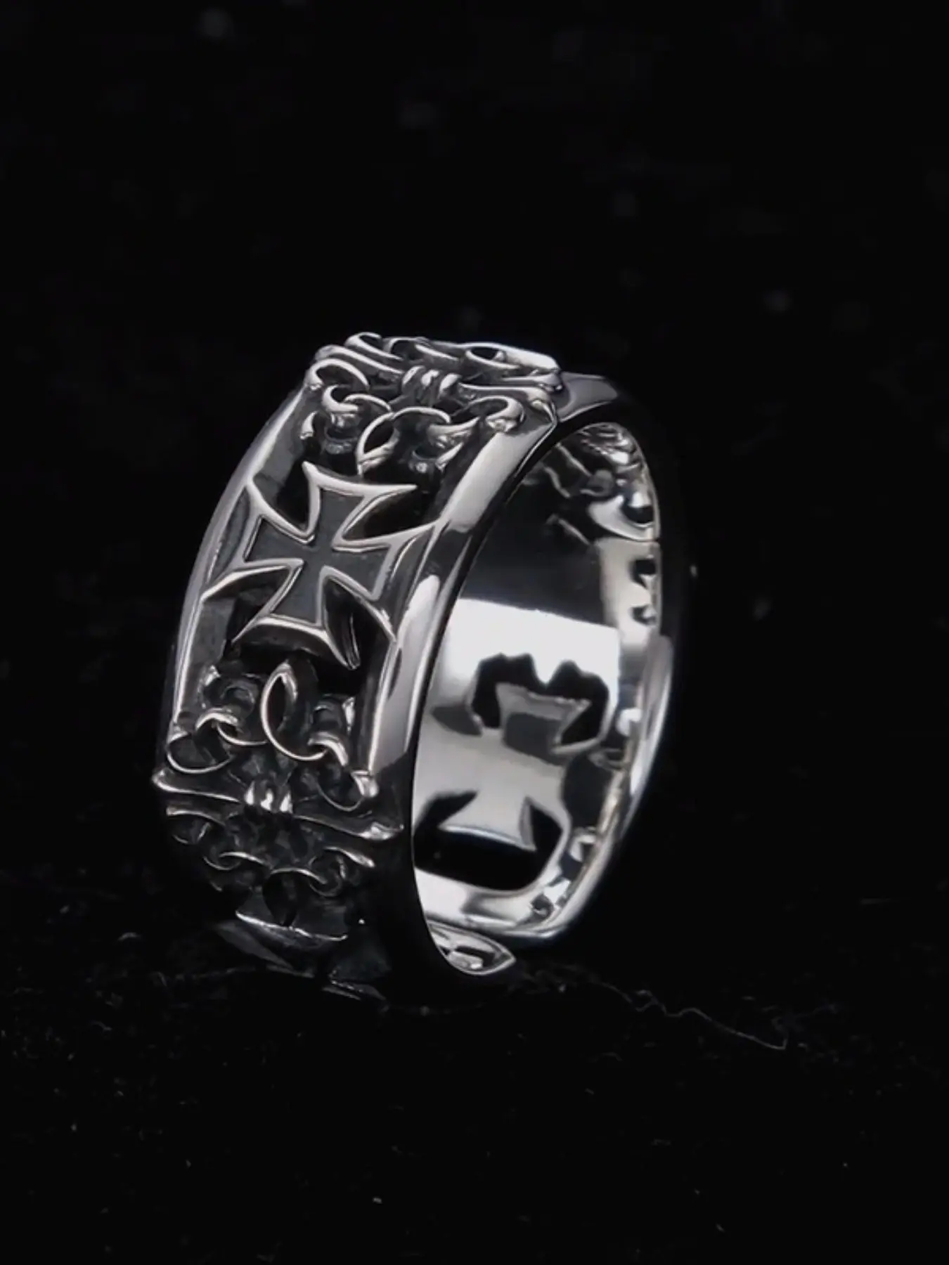 Crossbow Engraved Ring, Unique Literary Retro Open Finger Ring, Unisex Jewelry, Fashion Rings, Fashionable Accessory for Men and Women