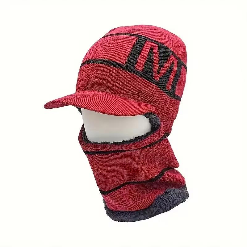 Men’s Winter Thermal Hat & Neck Warmer  Non-Stretchy Knit for Extreme Cold  Ear Muff & Balaclava Face Mask for Skiing, Snowboarding & Hiking  Hand Washable Cold Weather Gear for Outdoor Adventures