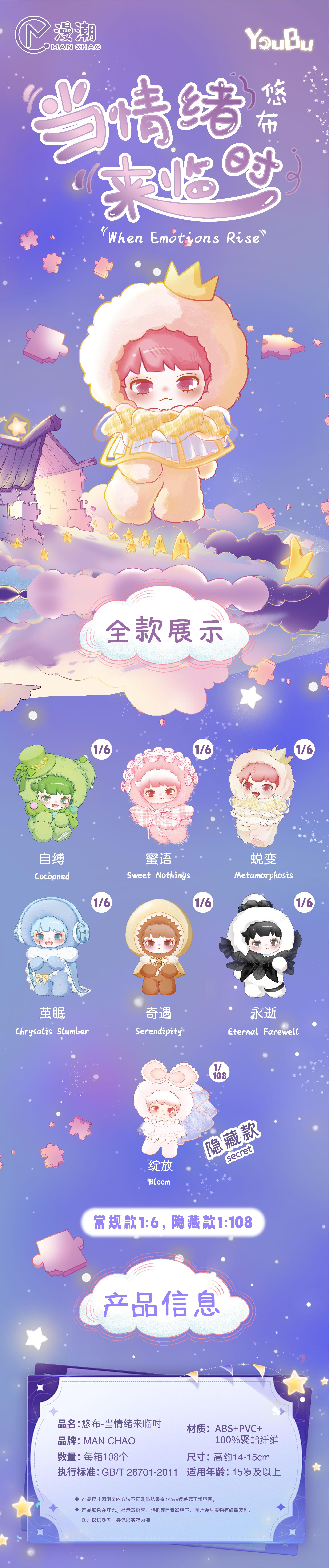 FF-YOBU When Emotions Rise Plush Series Blindbox