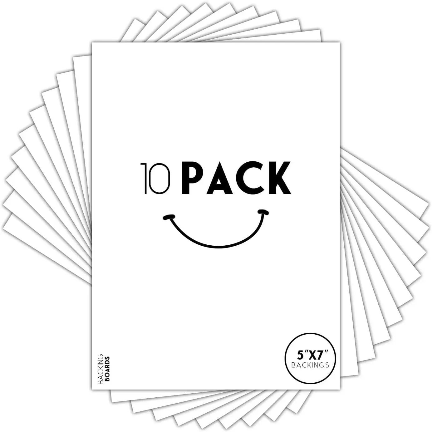 5x7 White Backing Board, 10 Pack Backer Boards for Prints
