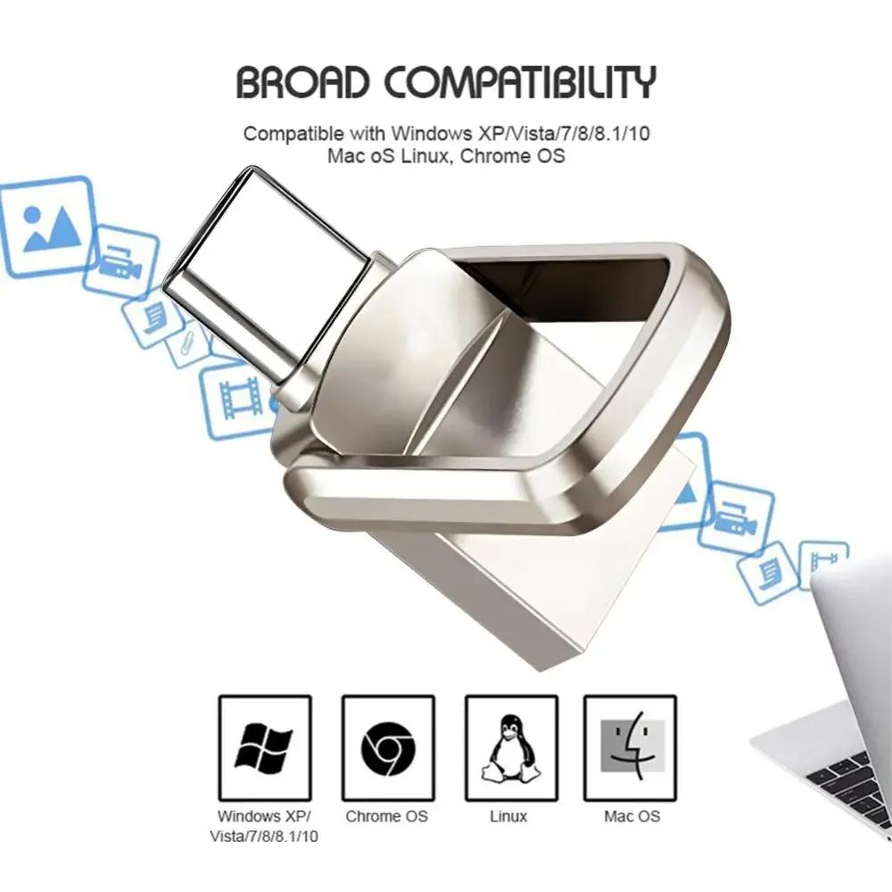 Type C OTG Memory Stick 1TB Multi Functional Transfer Memoria USB Flash Drive 512GB Metal USB 3.0 Pendrive 2TB For Phone Laptop Type C OTG Memory Stick 1TB Multi Functional Transfer Memoria USB Flash Drive 512GB Metal USB 3.0 Pendrive 2TB For Phone Laptop