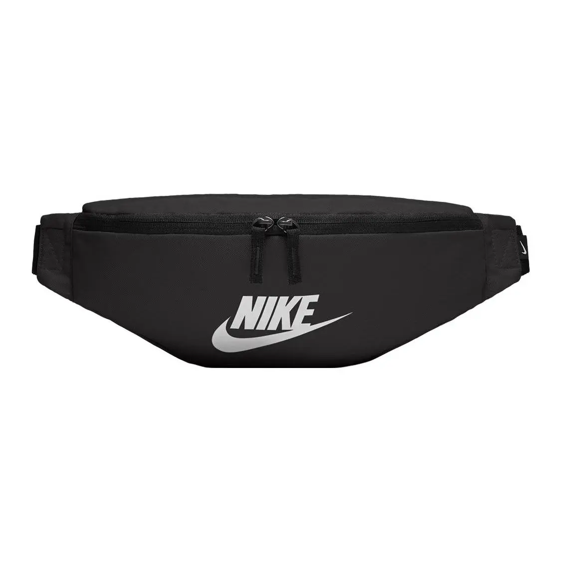 Nike Heritage Sporty Crossbody and Waist Bag for Men and Women, Logo-Print Polyester, Black