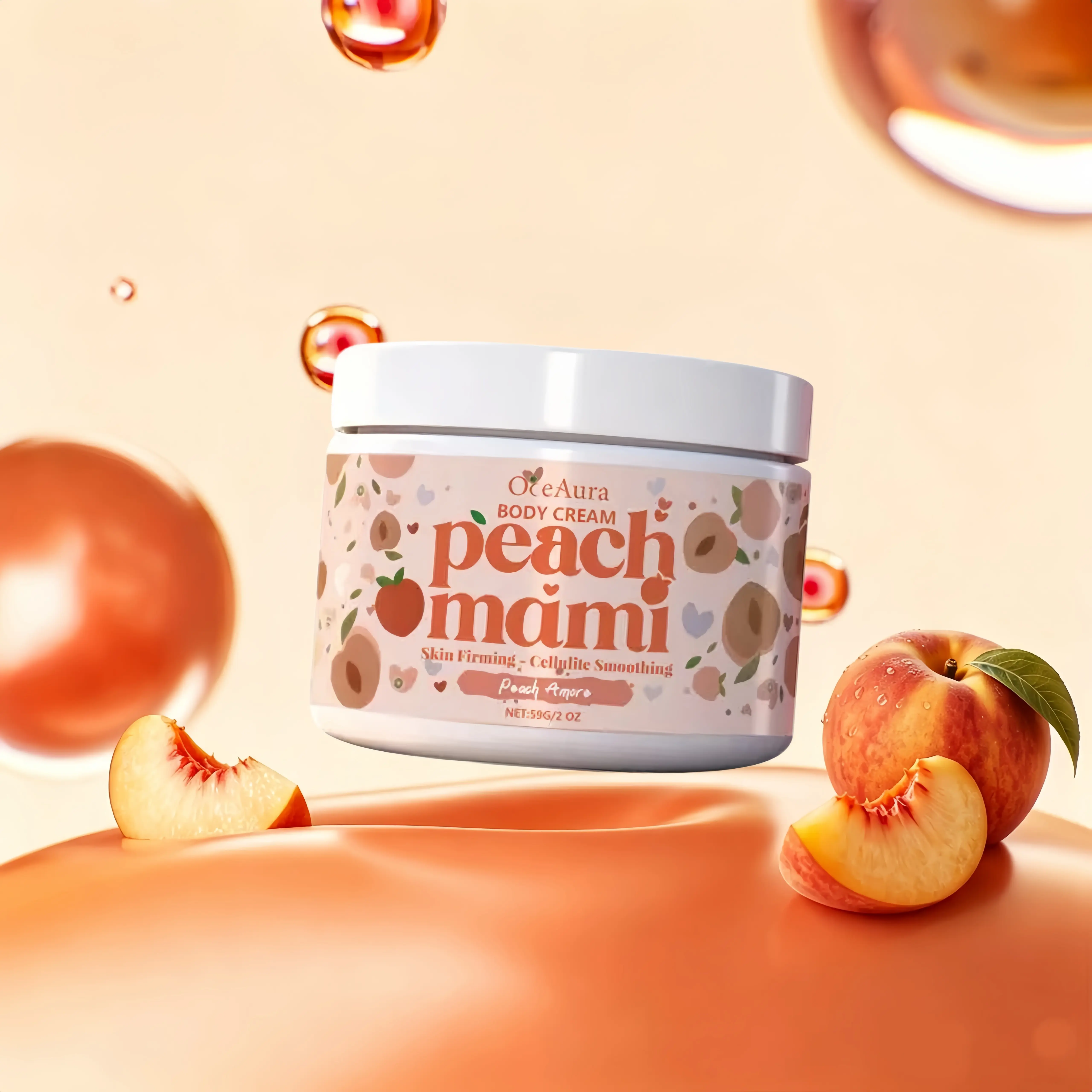 Firming Body Cream with Caffeine & Hyaluronic Acid, Daily Hydrating Moisturizer for Smooth and Glowing Skin, Non-Toxic Body Care for Adults, Cruelty Free, Alcohol Free, Solid, Can, Chemical Free