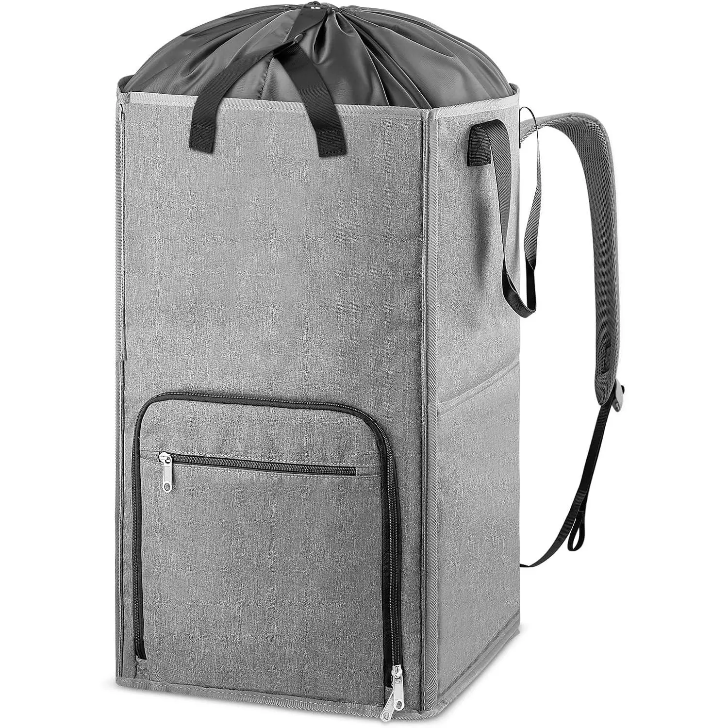 Laundry Backpack Bag, Extra Large 2 in 1 Laundry Hamper Basket for College Students Dorm Essentials, Adjustable Shoulder Straps, Freestanding Laundry Bag