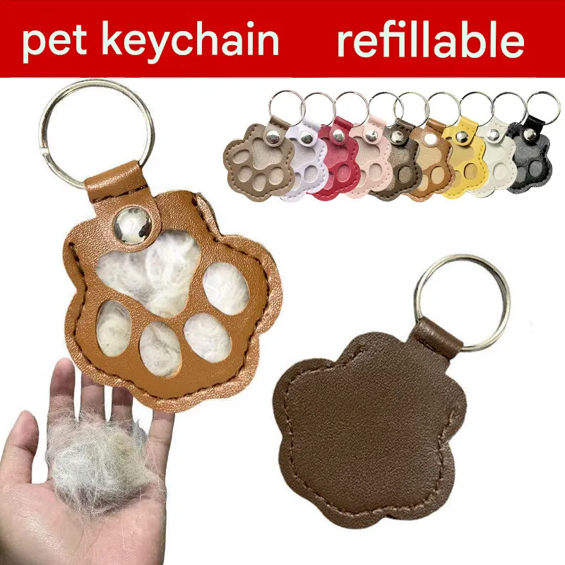 4 Pack Pet Hair Storage Keychain Hanger, Creative Cat & Dog Fur Collection Memorial Pendant, Custom Keepsake Decor for Pet Owners to Preserve Pet Hair, Sentimental Commemorative Pet Accessory Gift, Summer Wins Pet Keepsake Supply
