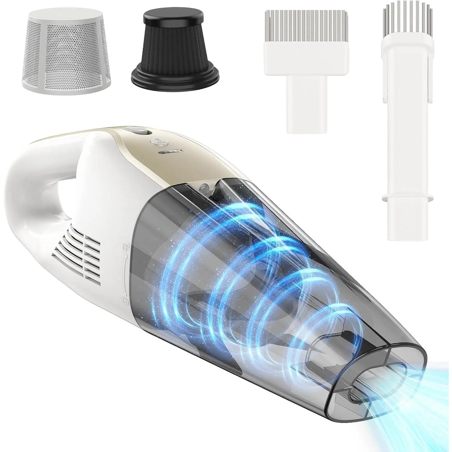 Handheld Vacuum Cordless, 16000Pa 160W Handheld  Cordless Vacuum Cleaner with LED Screen,30Min  Hand Vacuum Cordless Rechargeable Lightweight  Vacuum Cleaner High Power