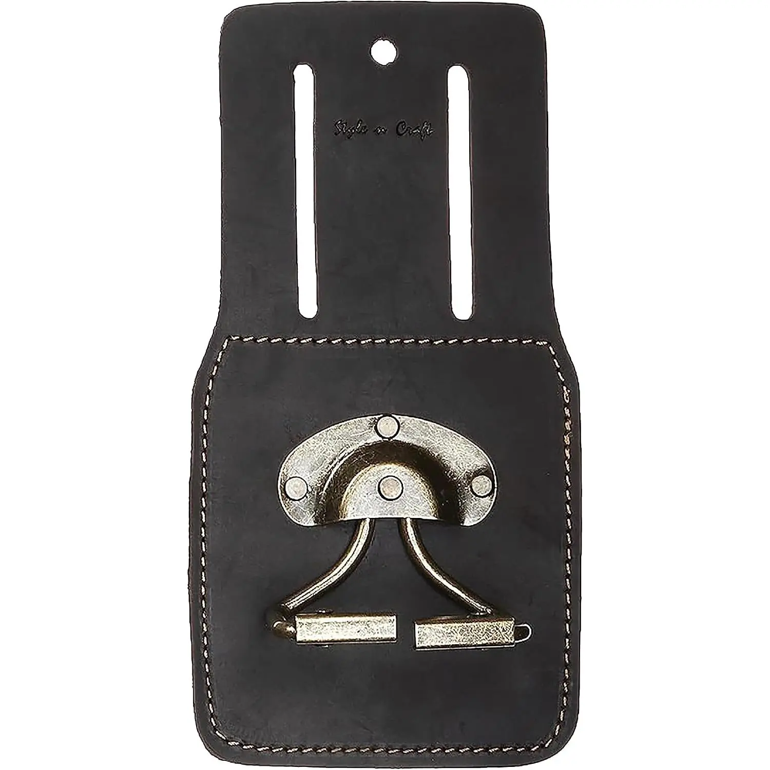 Spring-Loaded Swivel Hammer Holder, Full-Grain Oiled Leather Hatchet Holder, Compatible with All Types of Hammers and Hatchets, Dark Brown (74440)