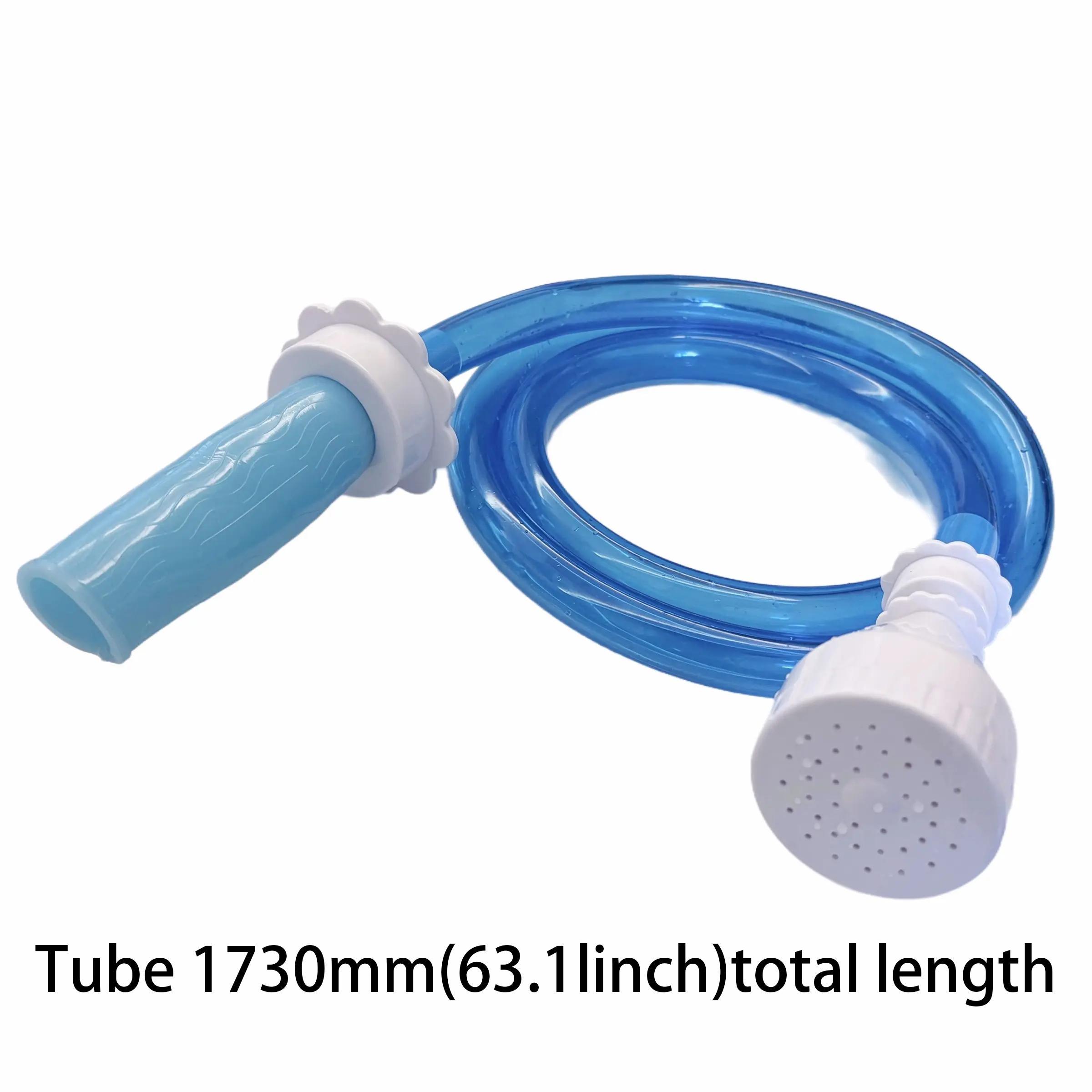 Slide-On Bathtub Faucet Sprayer Attachment – Ultra-Flexible Dog Shower Adapter Portable handheld pet shower head - connects to bathtub spout with a 5-foot hose.No installation needed, perfect for quick rinses.Easy to use whenever you need it.