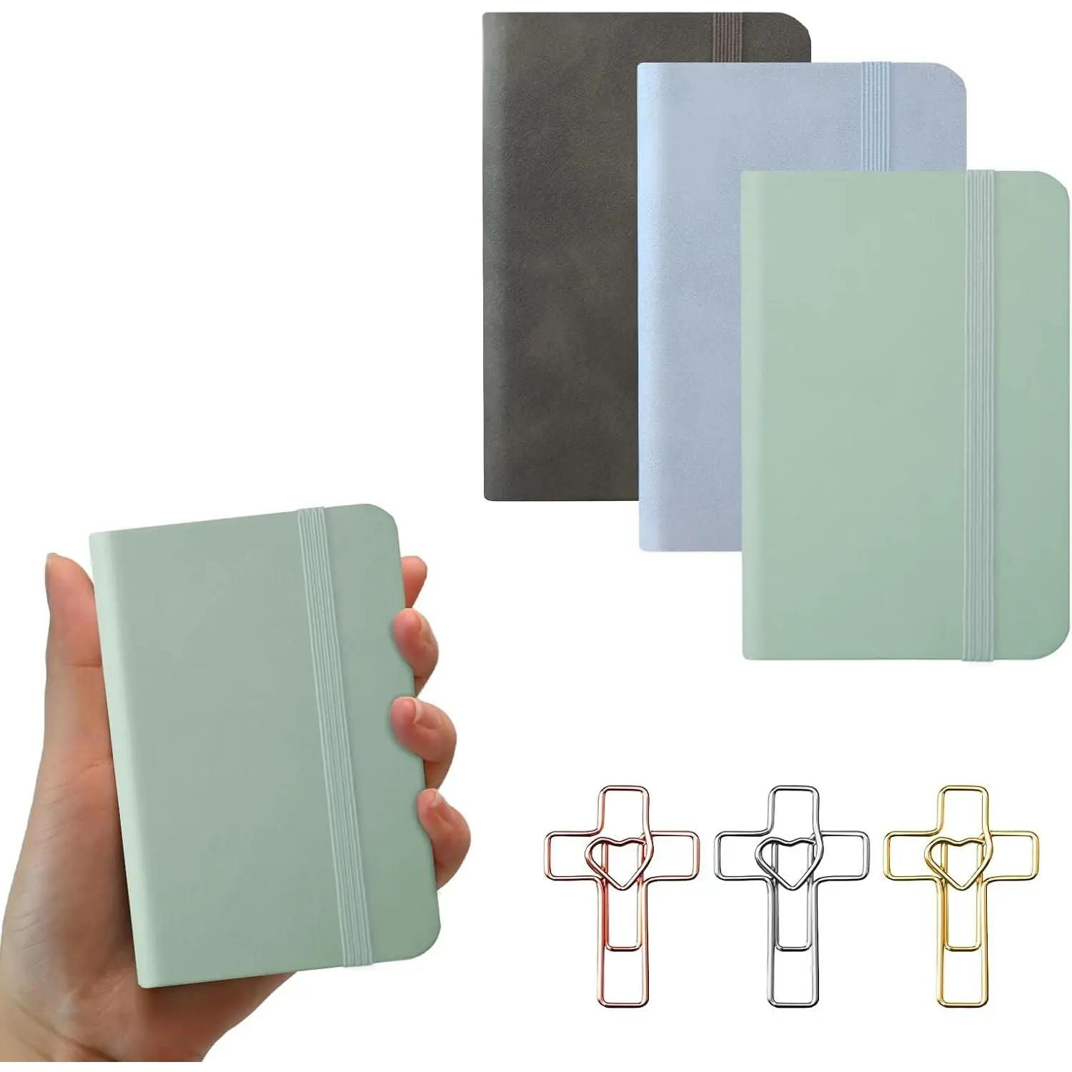 3 Pack Pocket Notebook Journals, 4.3"x 3.1" A7 Samll 200 Pages Line Paper