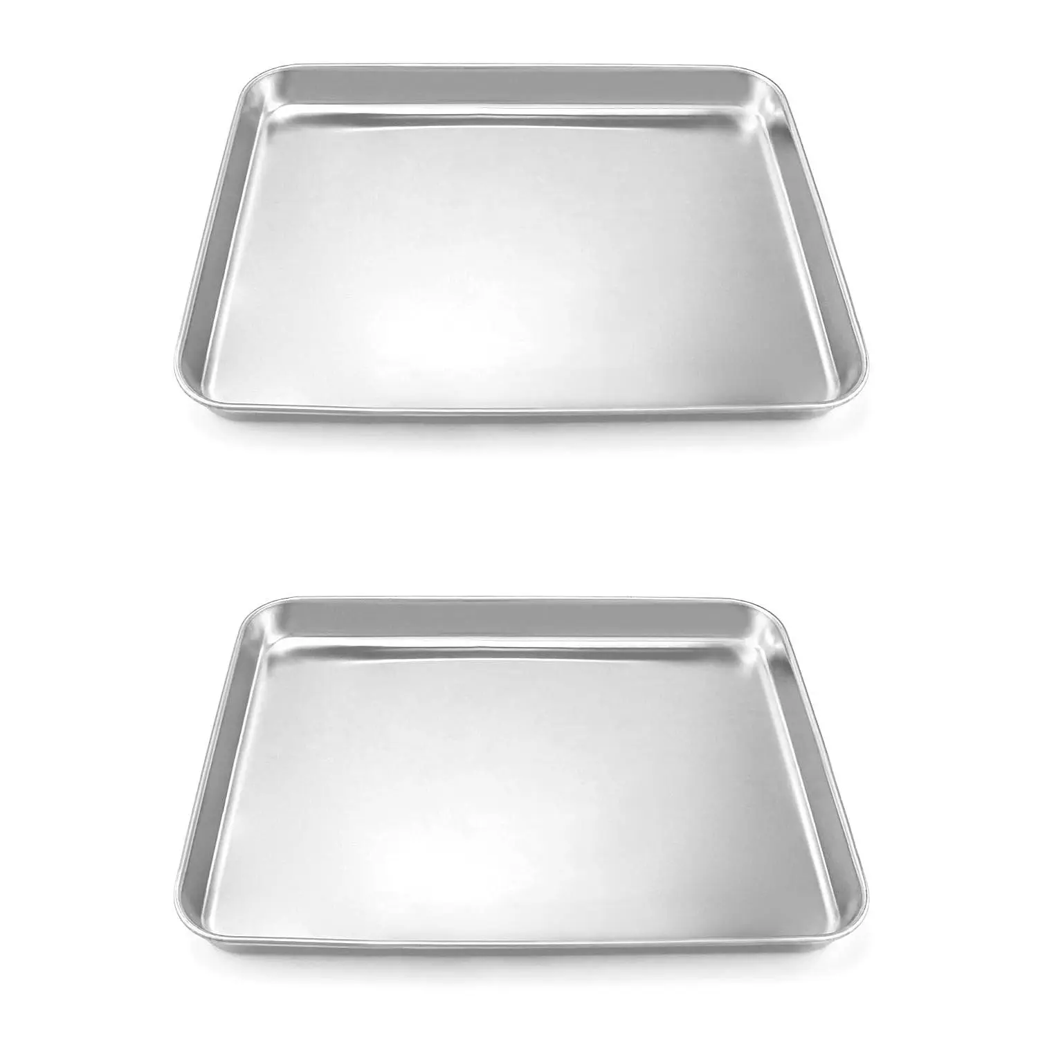 Stainless Steel Instrument Tray, Utility Tray Tool Organizer Trays for Lab Instruments,12 3/16 x 9 7/16 x 1 5/16 inch, 2 Pack