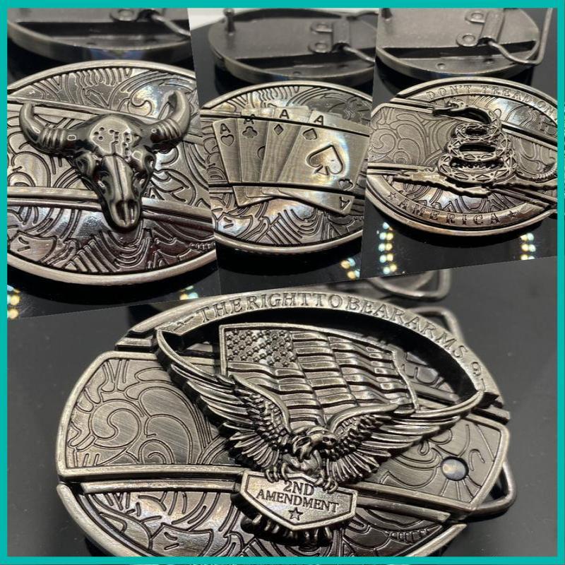 1T Multifunctional belt buckle head bull head animal  buckle denim personality hip hop retro board buckle belt, high quality flag cowboy girl, girl boy