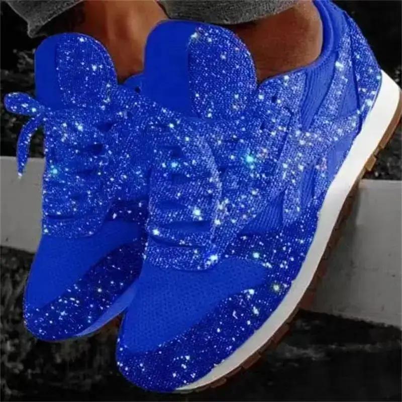 Women's 2026 Trend Glitter Vulcanized Chunky Height-Increase Sneakers, Black Sports Running Training Shoes