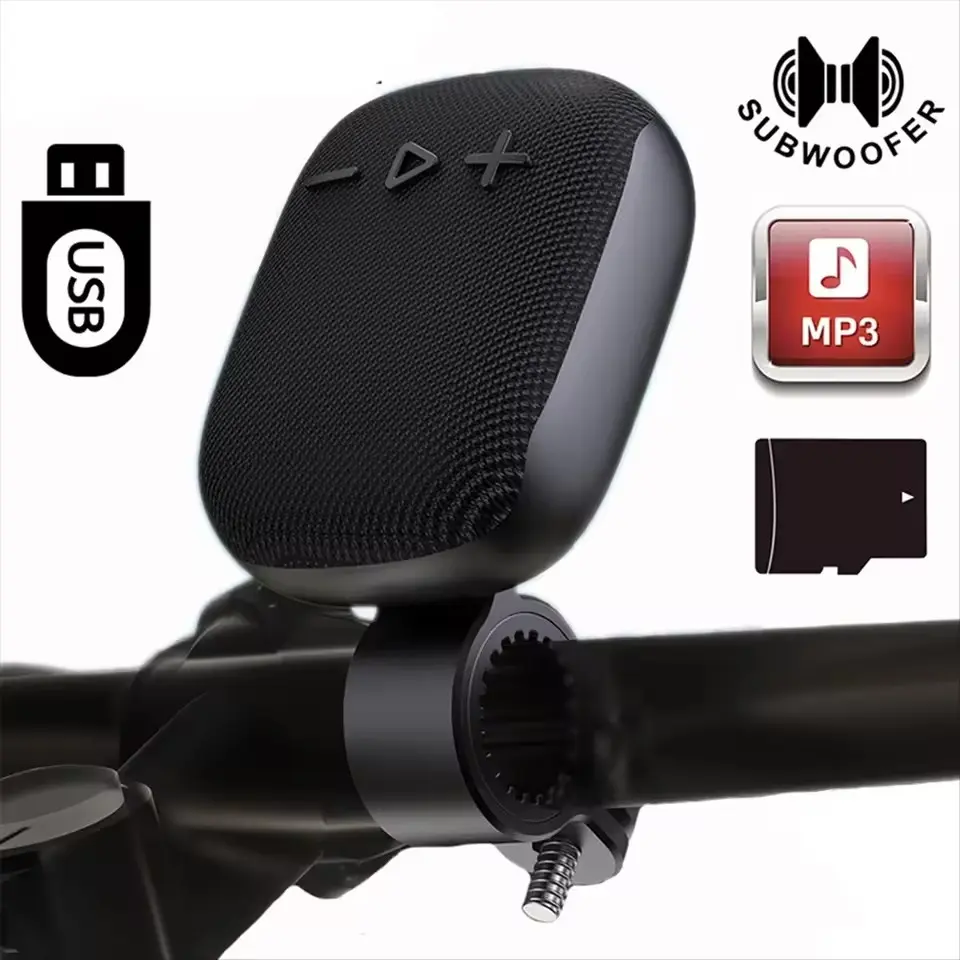 Bike Bicycle Wireless Bluetooth Speaker Portable Mini Waterproof Subwoofer Sound Box Music Bocina Blootooth Coluna Caixa De Som small card clip motorcycle riding bass car outdoor
