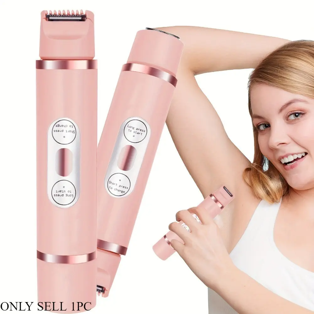 Rechargeable Dual-Head Wireless Electric Razor, 2-In-1 Men's & Women's Shaver, Bikini Trimmer, Hair Remover, Body & Face Groomer, Gift Idea