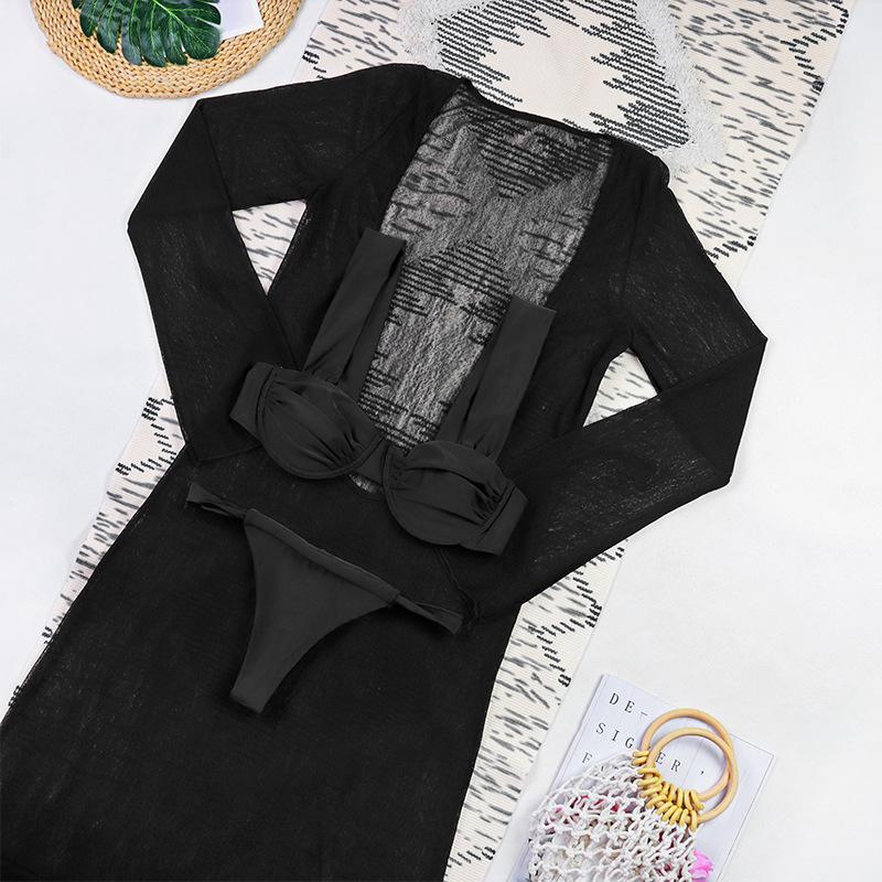 New three-piece bikini set, sexy two-piece women's swimwear, dedicated to bold, beautiful, and unstoppable beach beauties