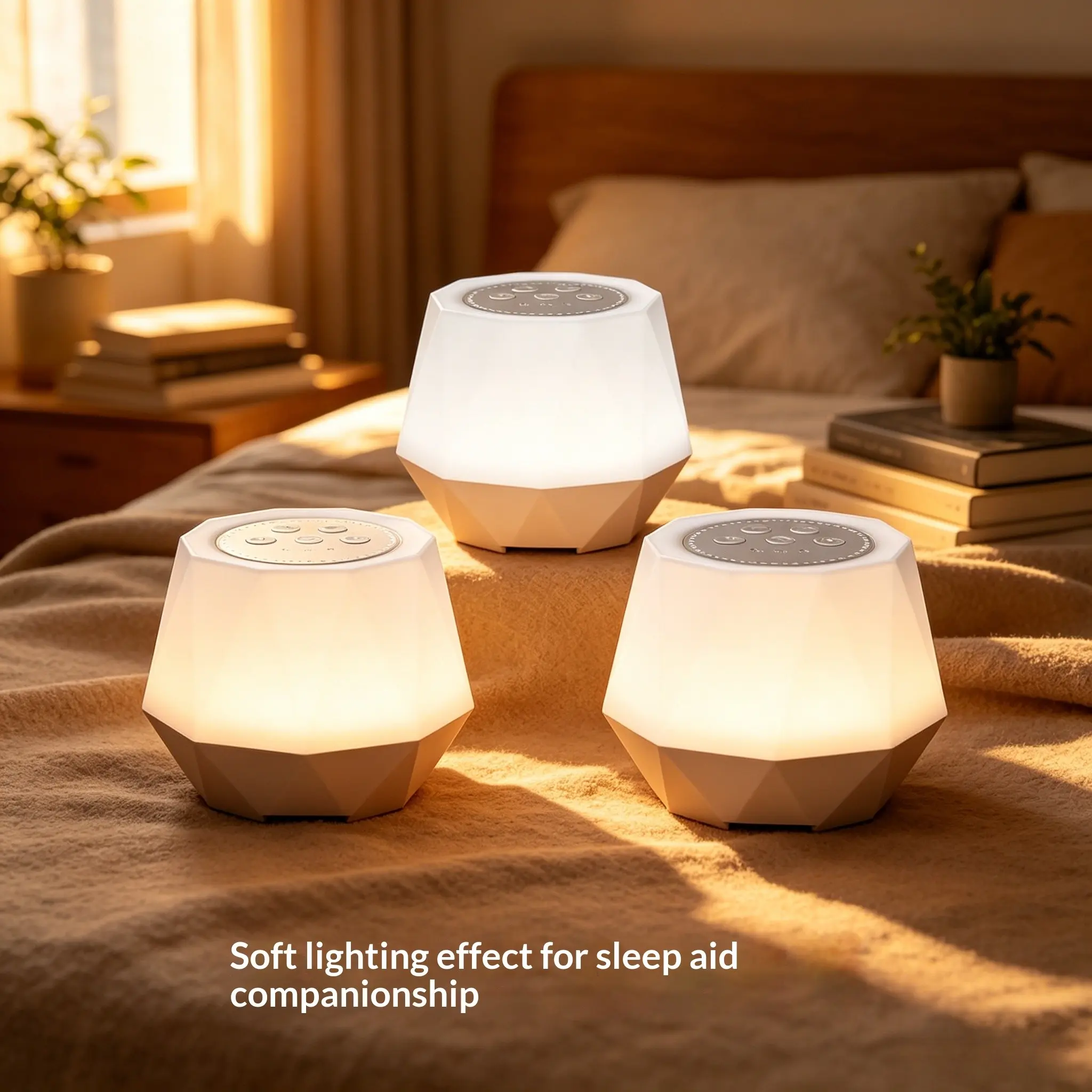 White Noise Night Light, LED Nightlight, Indoor Night Light, Portable Sleep Sound Machine with Colorful LED Lights, Timer Setting, for Baby Kids Adults Bedroom, Travel