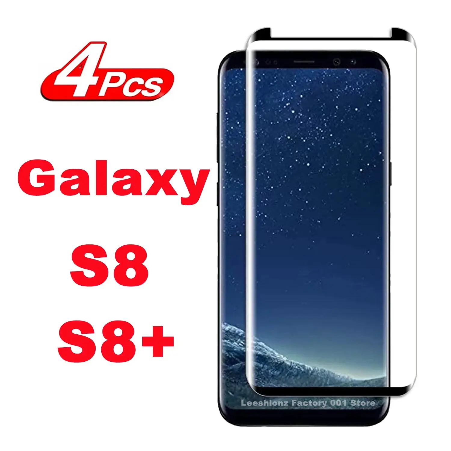3D Tempered Glass Screen Protector, 1/4-Pack Mobile Phone Accessory for Samsung Galaxy S8, Galaxy S8 Plus, For Galaxy S8plus