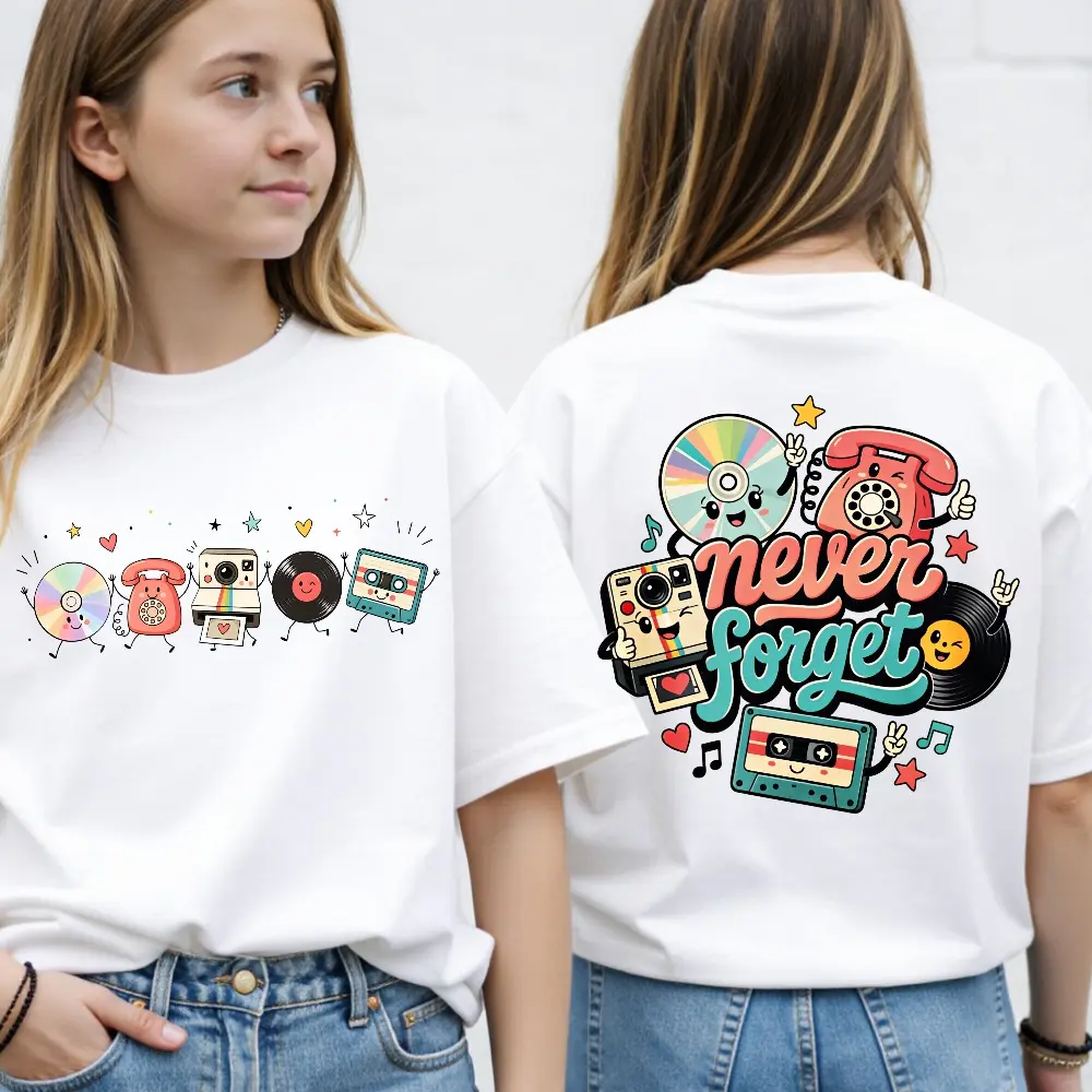 Never Forget T-shirt, Funny 90s Nostalgia Tee, Funny Vintage Graphic, Cassette Tape Shirt, Retro Nostalgic Shirt, Rotary Phone T-shirt