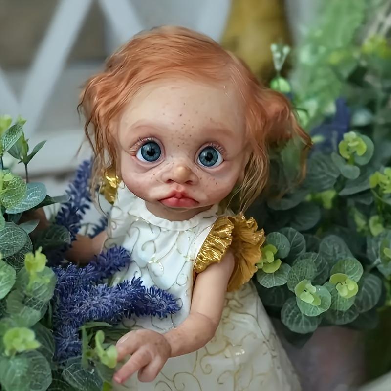 NPK 17in Handmade Reborn Fairy Baby Doll, Soft Touch Vinyl White Skin with Freckle Design, Full Body Angel, Fantasy Art Collectible with Handmade Craftsmanship