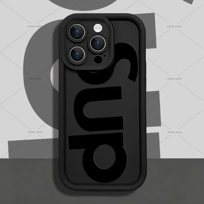 Durable Shockproof SUP Pattern Silicone Phone Case - 2D Printed Soft TPU Casing with Raised Edges, Handheld-Friendly Protection Accessory Compatible with iPhone 17 Pro Max,16,16e,15,14 Plus,13,12 Mini,11,Air,X,XS