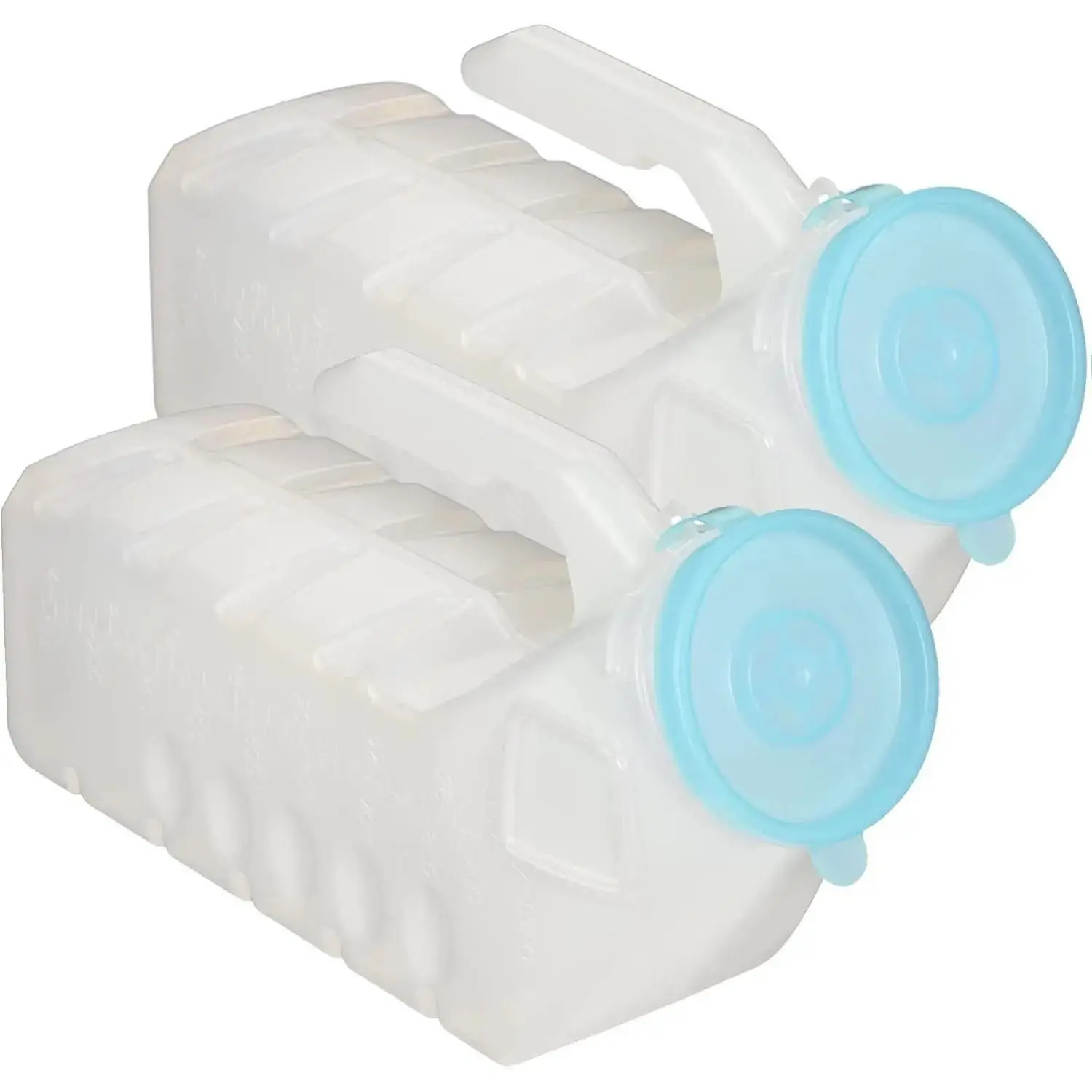 Urinals for Men 1000ml with Glow in The Dark Spill Proof Pop Cap Lid, Plastic Pee Bottles for Men, Male Urinals, Pee Container Men, Portable Urinal for Car, Elderly & Incontinence (2 Pack)