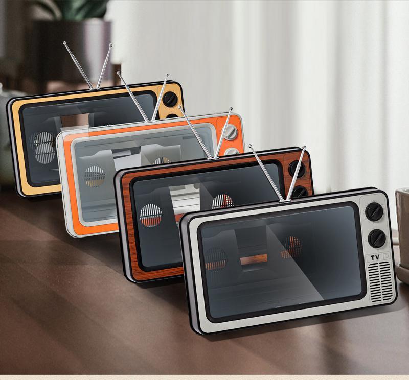 Phone Screen Magnifier Enlarged Expand Stand Phone Holder HD Video Amplifier Eyes Protection Retro TV Box