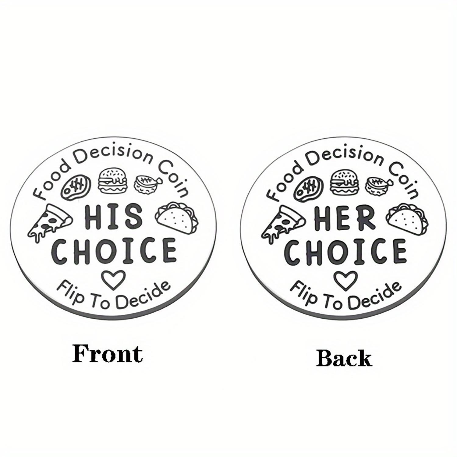 Stainless Steel Couple Choice Coin, 1 Count Couple Gift, Bridal Gift, Party Favors for Wedding Engagement Anniversary, Party Supplies