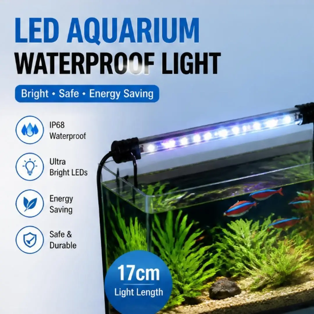 1 piece 17cm USB-powered aquarium light, LED waterproof fish tank light, underwater diving light, plant growth light, Aquarium Light For Plants