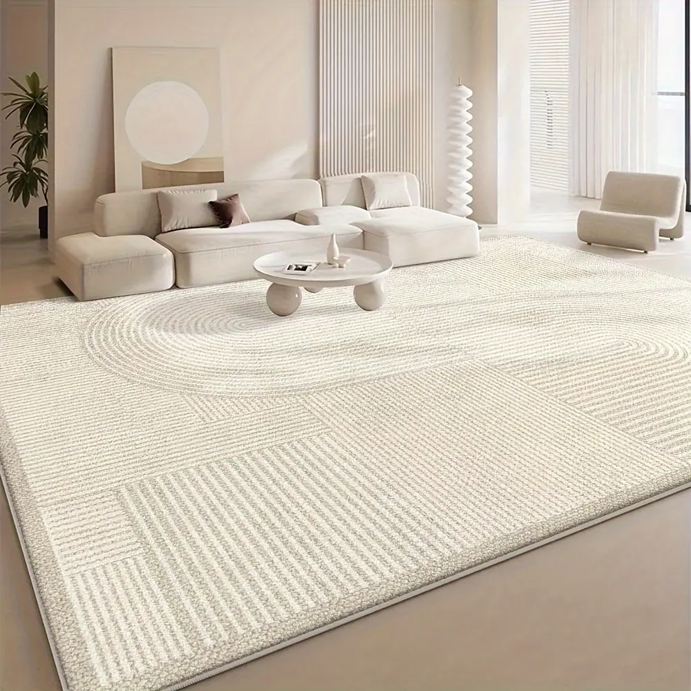 Large Area Rug - Machine washable, soft cream-colored modern rug for living room, bedroom, office, lightweight and luxurious, available in multiple sizes up to 70.87inch (suitable for large spaces), home decor, design, multifunctional home accessory, idea