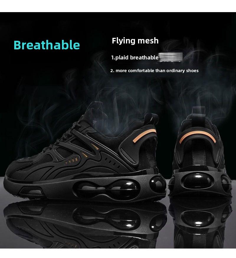 Men's Shoes 2026 Spring and Autumn New Breathable Shoes Men's Trendy Versatile Thick-Soled Casual Sports Shoes Mesh Dad Shoes