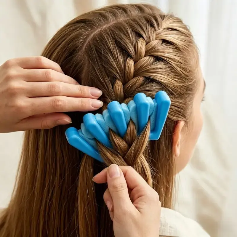 Korean Style 5-Finger Hair Braider, Sponge Hair Styling Tool, Lazy DIY Braiding Tool, DIY Friendly, Twist & Braid Hairstyles, Hair Accessories, Hair Braiding Tools