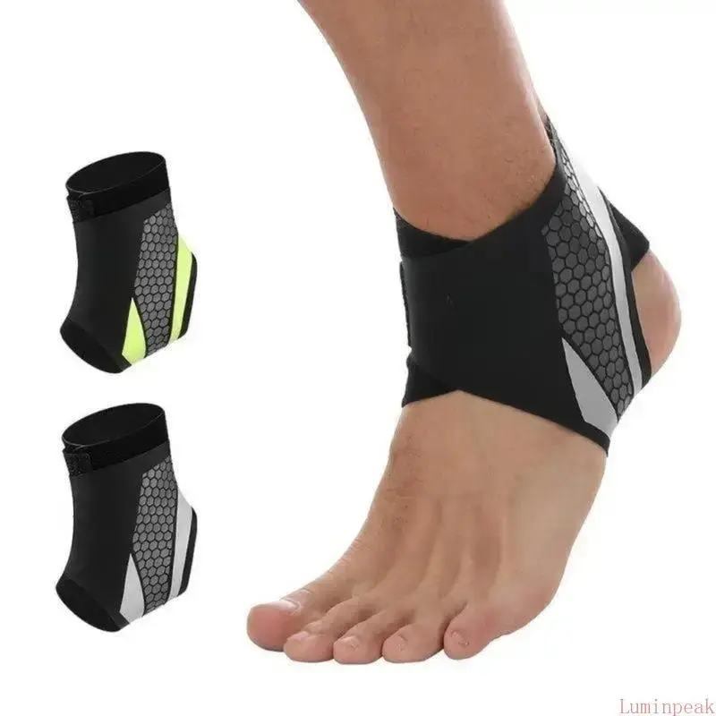 Ankle Protective Compression Cuff, Lightweight Breathable Flexible Stabilizer, Pain Relief Support, Prop 65 Safe Sleeves for Running and Daily Active Wear