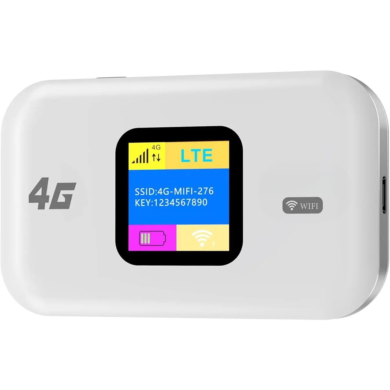 4G LTE Mobile Hotspot Router, Portable WiFi Hotspot for Travel, WiFi 6 Router 3000mAh/300Mbps High Speed Hotspot Device Support 12 Users, Camping, Motorhomes, Office-Ice White